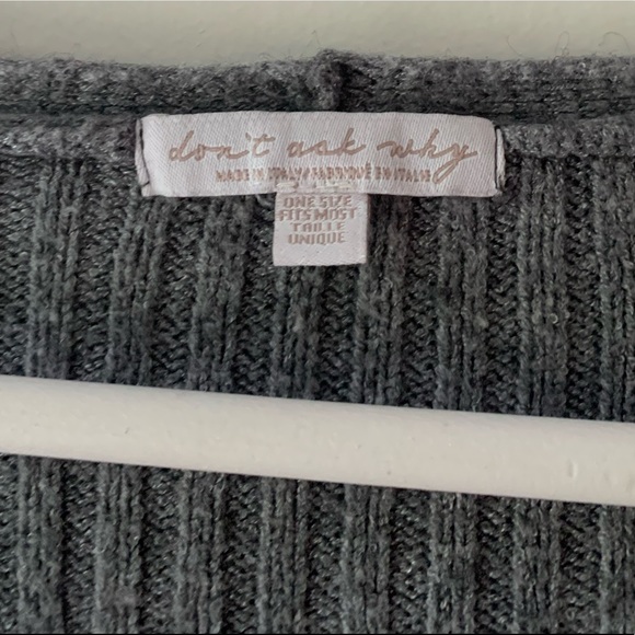 Grey Ribbed Cardigan - Picture 10 of 10